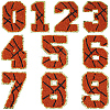 1Bag Sport Theme Number 0~9 Embroidery Cloth Iron on/Sew on Patches PATC-CY0001-65B-1