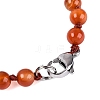 Natural Carnelian Flower Pendant Necklaces NJEW-N064-08E-5