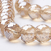 Electroplated Glass Beads Strands X-EGLA-Q092-8mm-A10-3