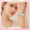 180Pcs Floral Printed Porcelain Beads PORC-LT0001-09-5