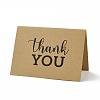 Kraft Paper Thank You Greeting Cards DIY-F120-01G-1