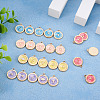 50Pcs 25 Style Zinc Alloy Enamel Pendants ENAM-BT0001-18-6