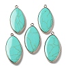 Dyed Synthetic Turquoise Pendants G-G063-03A-1