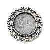 Tibetan Style Alloy Pendant Cabochon Settings TIBEP-N003-73AS-1