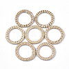 Handmade Reed Cane/Rattan Woven Linking Rings WOVE-T006-013-1