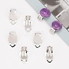 Iron Clip-on Earring Settings X-IFIN-R204-09-5