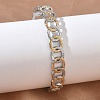 Two-tone 304 Stainless Steel Cuff Bangles BJEW-A160-02GP-1
