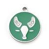 Twelve Constellations 304 Stainless Steel Enamel Pendants SA-CBAAE04-01P-02-1