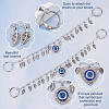 Alloy & Resin & Rhinestone Evil Eye Charm Shoe Decoration Chain FIND-AB00024-01-3