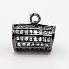 CZ Jewelry Findings Brass Micro Pave Cubic Zirconia Tube Bails ZIRC-M012-05-NR-2