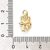 Brass Micro Pave Clear Cubic Zirconia Pendants KK-L225-031G-3