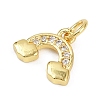 Brass Micro Pave Cubic Zirconia Pendants KK-L231-01G-01-2