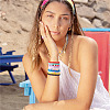 Polymer Clay Beads Bracelets BJEW-TAC0032-9