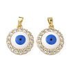 Brass Micro Pave Cubic Zirconia Pendants KK-I371-38G-01-1