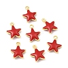 Brass Enamel Charms KK-K337-02G-2