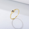 Evil Eye 925 Sterling Silver Micro Pave Cubic Zirconia Finger Rings for Women FS-WG42376-06-1