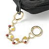 Spring Butterfly Ladybud Alloy Red & Yellow Enamel Link Bag Extender Chains AJEW-BA00143-3