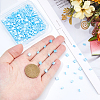 300Pcs 2 Styles 2-Hole Opaque Colours Glass Seed Beads SEED-HS0001-06C-3