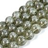 Transparent Half Spray Painted Glass Beads Strands LS-GLAA-Q110-02A-05-1