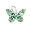 925 Sterling Silver Enamel Butterfly Charms STER-D300-28P-04-1