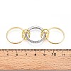 Brass Micro Pave Cubic Zirconia Finger Rings RJEW-D325-01PG-05-6