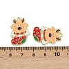 Christmas Deer Theme Alloy Enamel Pendants ENAM-D304-01D-G-3
