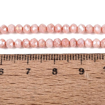 Anti-Tarnish Dyed Rondelle Glass Beads Strands EGLA-T021-3mm-17-15-1