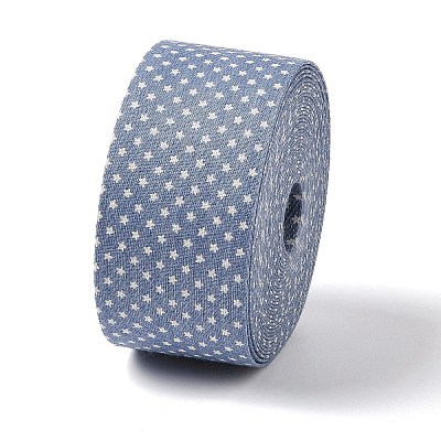 5M Cotton Linen Strar Printed Ribon LS-OCOR-K008-01C-02-1