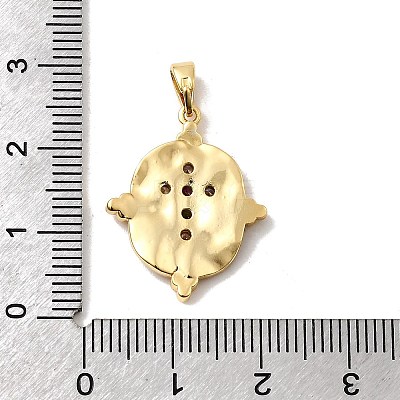 Brass Micro Pave Cubic Zirconia Pendants KK-H089-33G-02-1