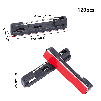 Plastic Safety Adhesive Back Bar Pins with Iron Pin KY-PH0001-34B-01-1