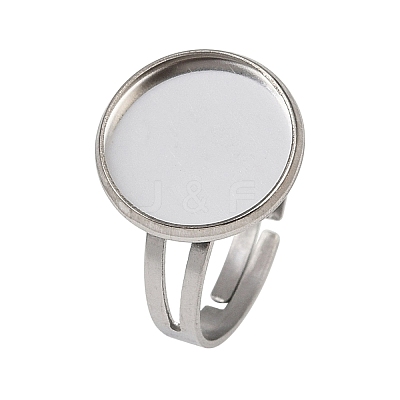 304 Stainless Steel Cuff Ring Components STAS-D372-06P-04-1