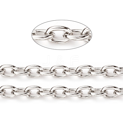 Tarnish Resistant 304 Stainless Steel Cable Chains CHS-O008-03P-1