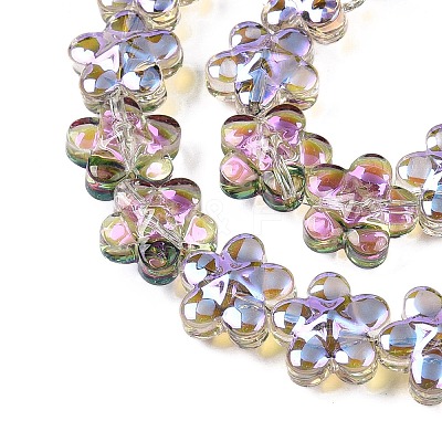 Electroplate Glass Beads Strands EGLA-T028-02J-1