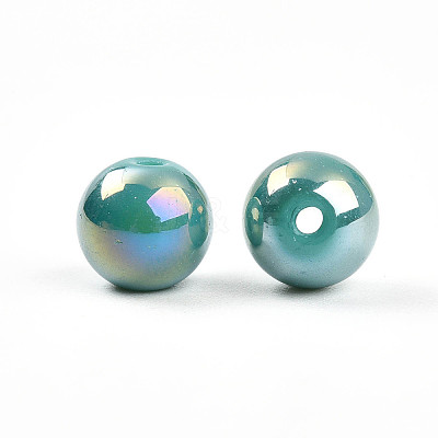 Electroplate Pearlized Glass Pearl Beads EGLA-T021-14B-04-1