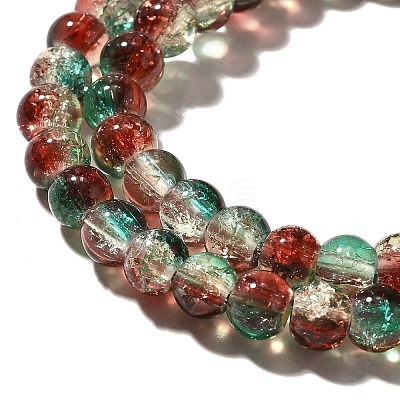 Crackle Glass Beads Strands CCG-C002-6mm-04-1