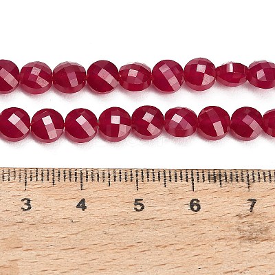 Lab Grown Red Corundum Beads Strands GG-CBAC488-05-1