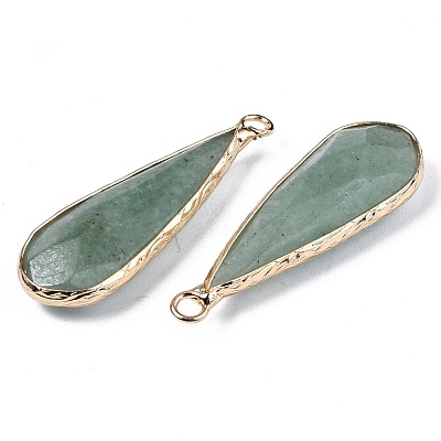 Natural Green Aventurine Pendants G-S359-319A-1