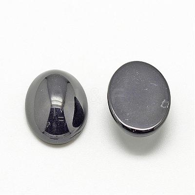 Natural Black Stone Cabochons G-R415-18x25-46-1