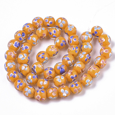 Handmade Lampwork Beads Strands LAMP-T007-03F-1