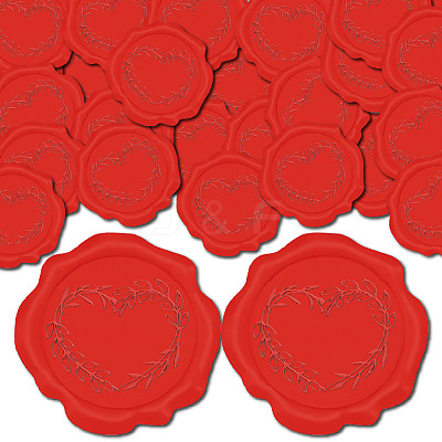 50Pcs Adhesive Wax Seal Stickers DIY-CP0009-89A-1