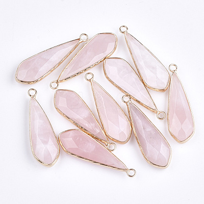 Natural Rose Quartz Pendants G-S344-21C-1