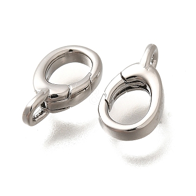 Brass Spring Gate Rings KK-Q043-12P-1