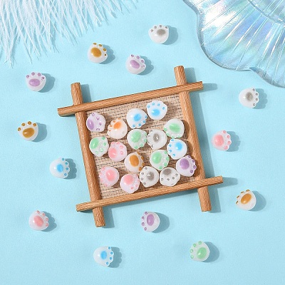30Pcs 6 Colors Opaque Acrylic Beads FIND-YW0008-06-1