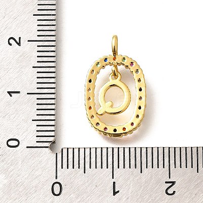 Brass Micro Pave Cubic Zirconia Pendants ZIRC-P123-01G-Q02-1