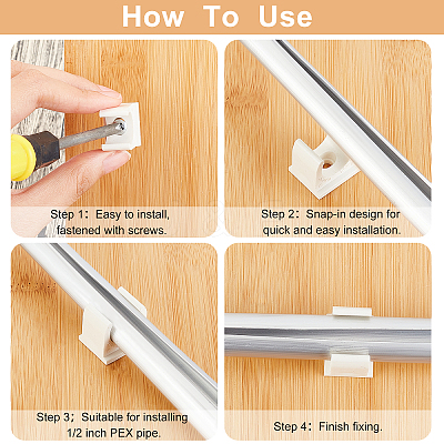 PVC Plastic Pipe Hangers Clamp FIND-WH0113-01-1