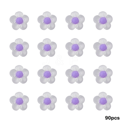 90Pcs Transparent Acrylic Beads TACR-YW0002-23C-1
