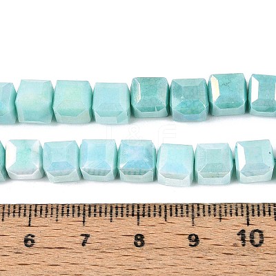Anti-Tarnish Electroplate Glass Beads Strands GLAA-T025-8mm-10E-1