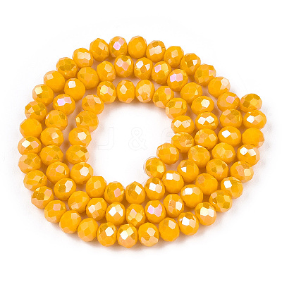 Electroplate Glass Beads Strands EGLA-A034-P2mm-B26-1