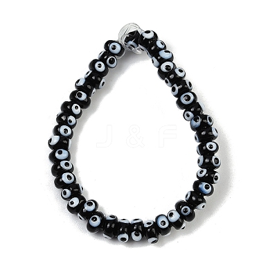 Handmade Evil Eye Lampwork Beads Strands LAMP-A007-02A-04-1