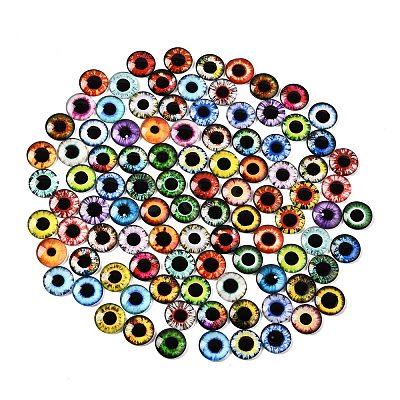 Printed Transparent Glass Cabochons GL-CBAA22A-04-1